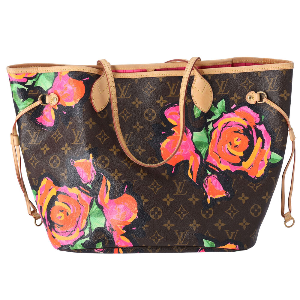 Louis Vuitton Neverfull MM Monogram Rose Tote Bag M48613 Brown Pink